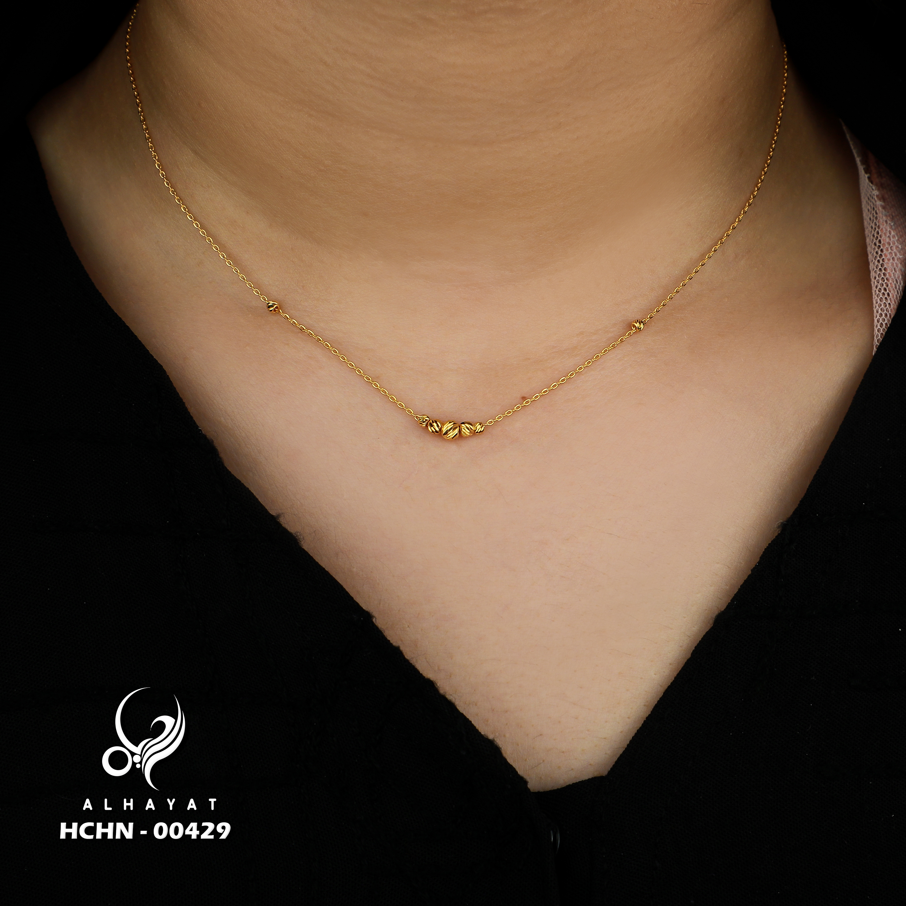 21 karat gold choker, made in Turkey - (H-0191)